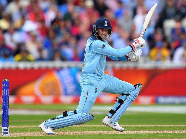 Joe Root smashes another delivery as England easily chased down Australia’s soft total.