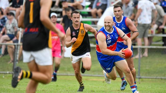 Retired AFL superstar Gary Ablett Jnr played for Centrals Trinity Beach Bulldogs in their AFL Cairns win against North Cairns Tigers at Crathern Park on Saturday, May 6. Picture: Brett Pascoe