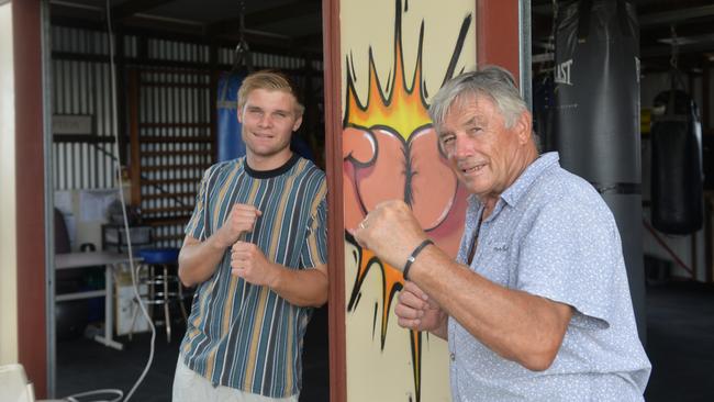 Attila and Philip Kovacs outside the new boxing gym.