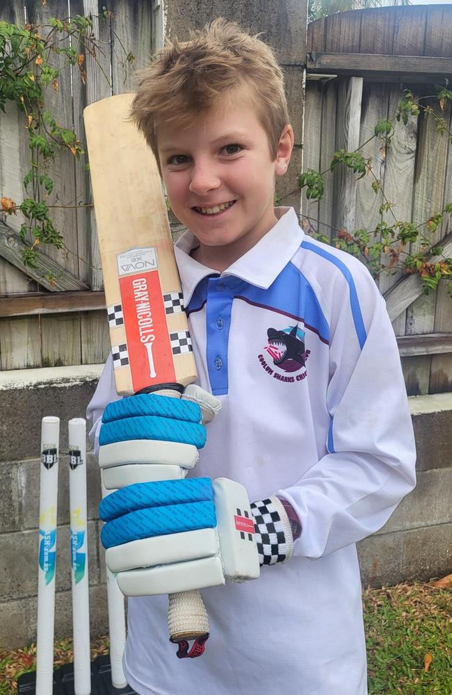 Coolum junior cricketer Izaak Ives.