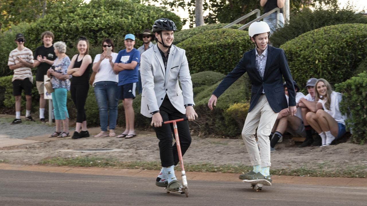 Toowoomba Christian College year 12 formal at Highfileds Cultural Centre. Jackson Baills (left) and Thomas Strahan.