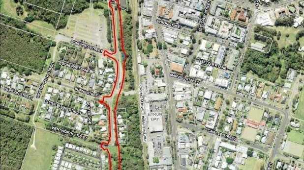 The route of Byron Bay's new CBD bypass. Picture: Rebecca Lollback