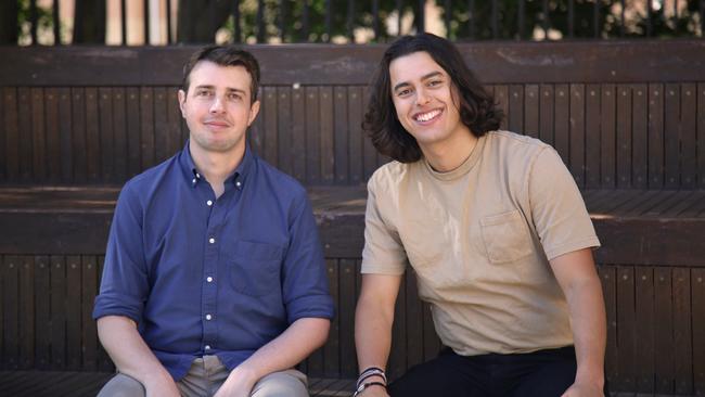 Arlula co-founders Arran Salerno, left, and Sebastian Chaoui, who met at the UTS Space Society.