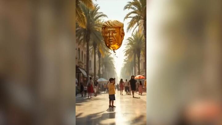 Trump shares AI video depicting a resort version of Gaza, featuring sunbathing Netanyahu