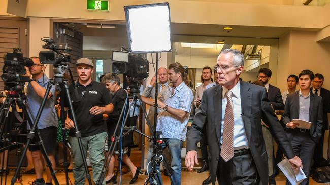 ACCC Chair Rod Sims arrives to speak to™ the media about the release of the preliminary report of the Digital Platforms Inquiry into Google, Facebook and Australian media in Sydney, Monday December 10, 2018 (AAP Image/Peter Rae) NO ARCHIVING