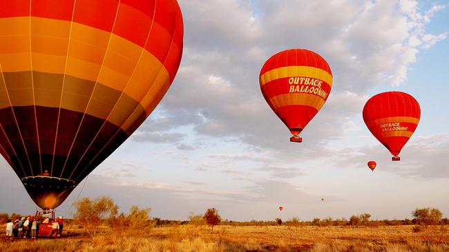 Ballooning the outback, Alice Springs. Picture: Matty Pyle/Tourism NT