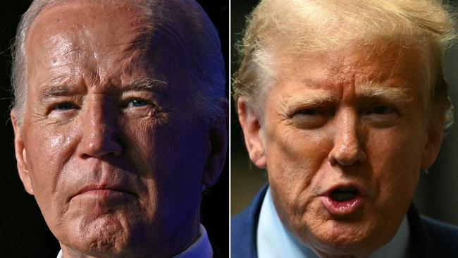 US President Joe Biden and former president Donald Trump. Picture: AFP