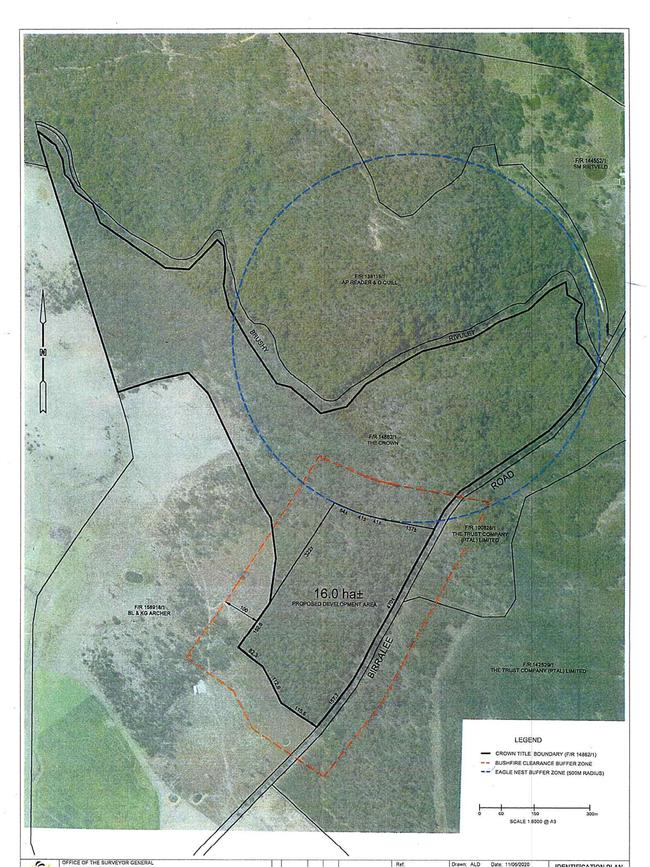 A map of the Government's preferred Northern Regional Prison site has caused concern among residents in the area. Picture: SUPPLIED