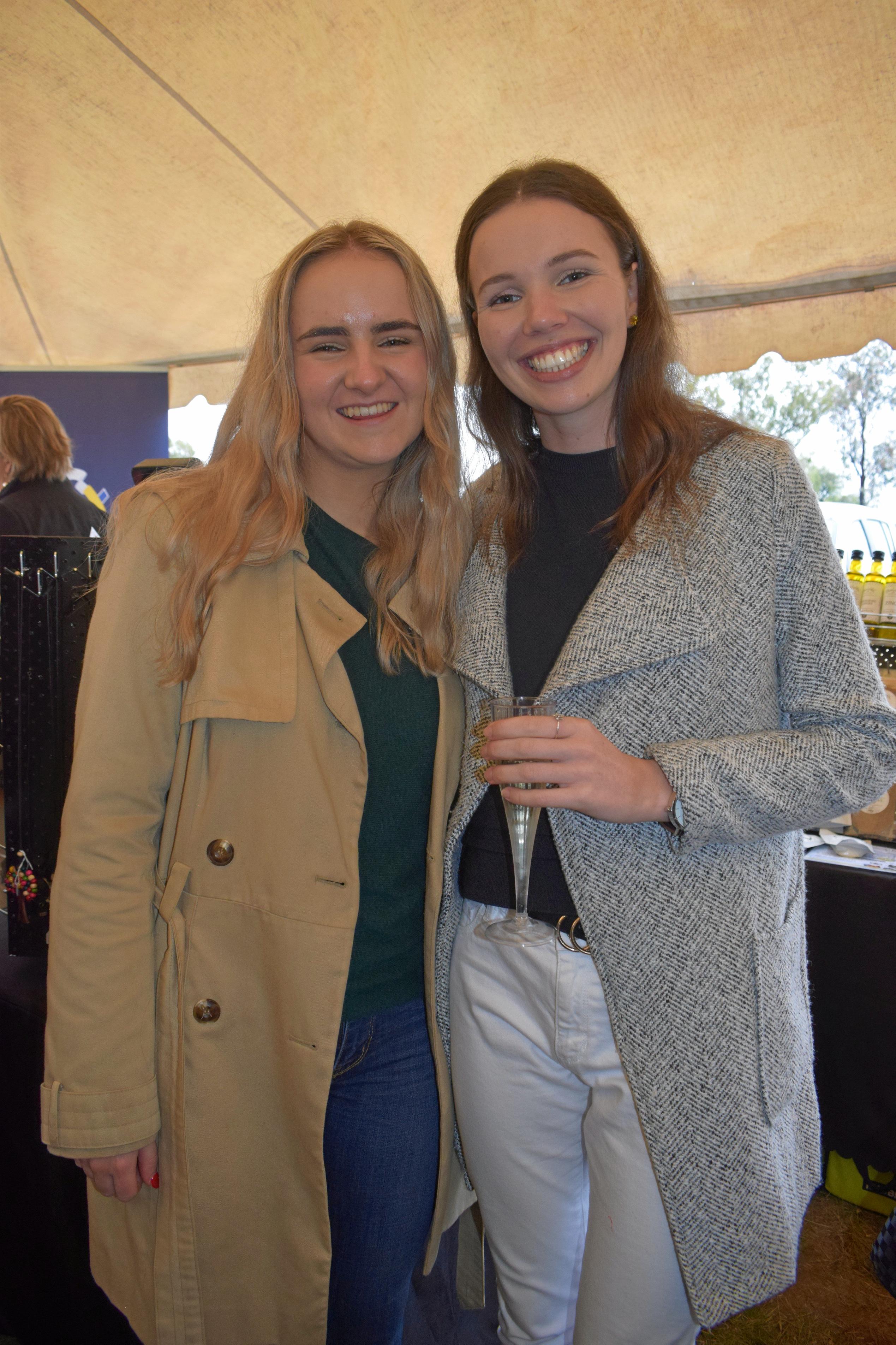 Annabel Walk and Jane Conway at the Condamine Cods Annual Ladies Day, June 8. Picture: Brooke Duncan