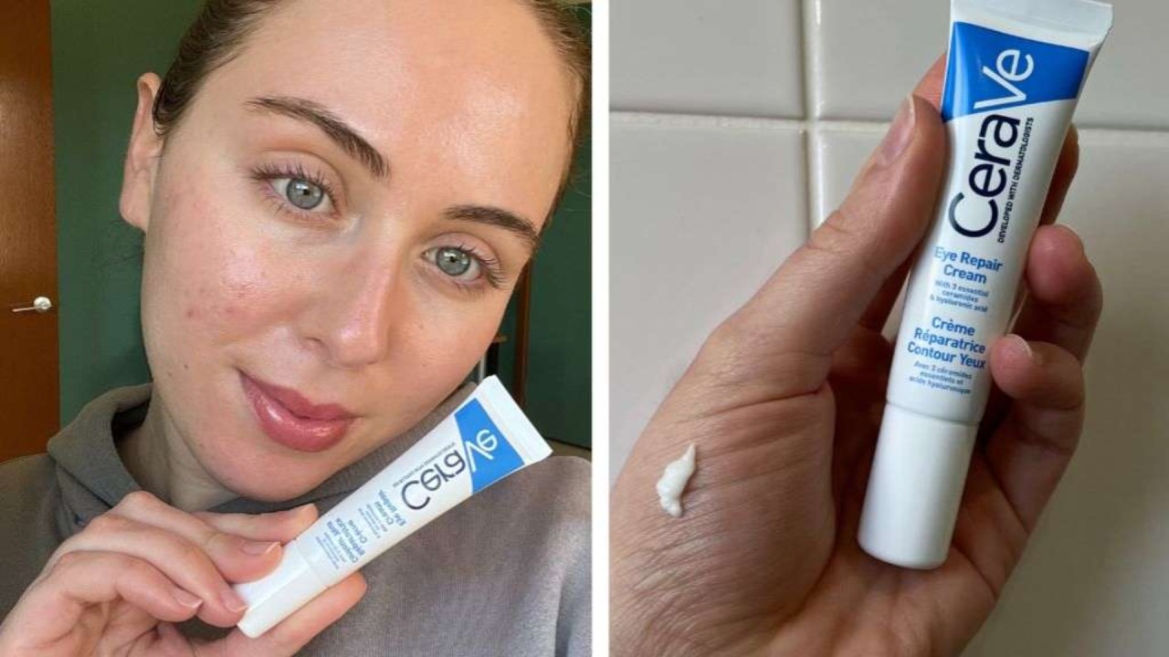 We try CeraVe's Eye Repair Cream. Image: Marina Tatas