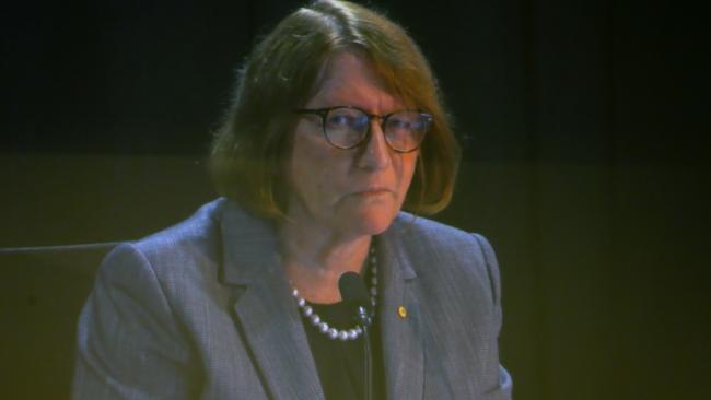 Commissioner Catherine Holmes at the royal commission into the Robodebt scheme