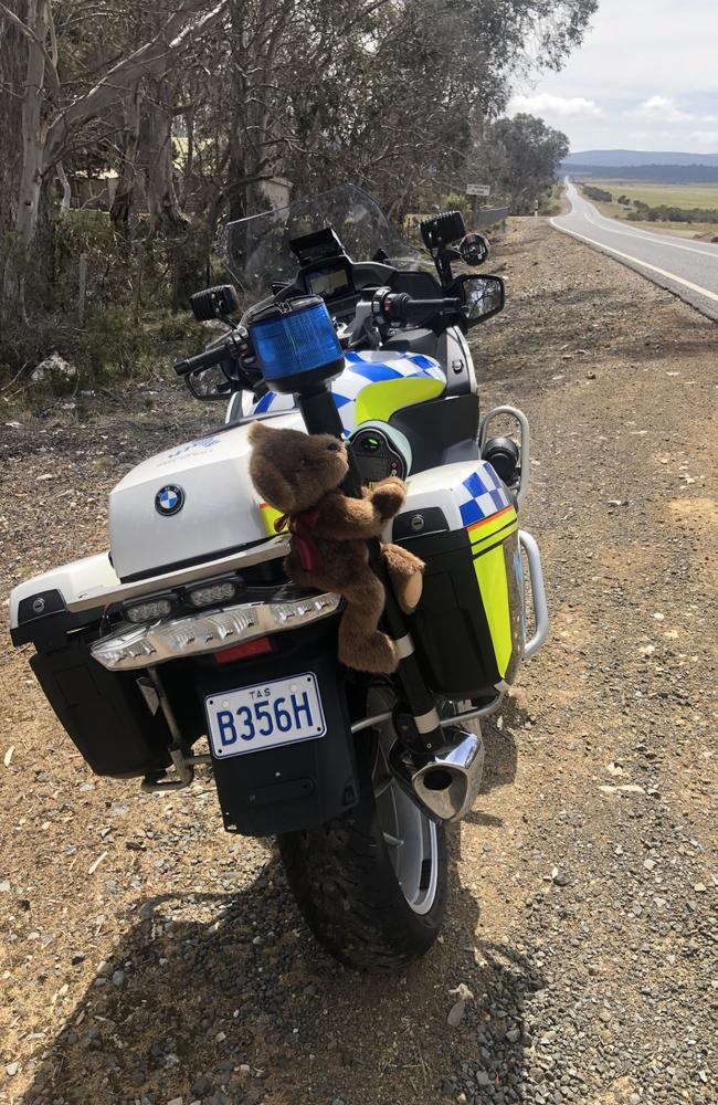Expect police on motorbikes this winter. Image: Tasmania Police.