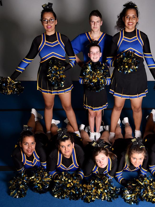 (back) Chantel, Sturgeon-Walsh, Kris Harber, Amelia Boyle, 8, Gloria Stugeon-Walsh, (front) Eyvorre Sturdeon-Walsh, April Culpo, 16, Carly Batten. Brianna Spittal, 13, and Del-Anne Sturgeon. Picture: Evan Morgan