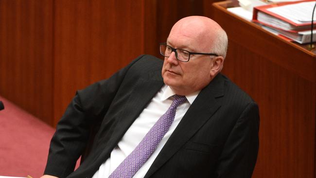 “Not very good”: Attorney-General George Brandis was caught out criticising the Opposition in Queensland. PIC: AAP