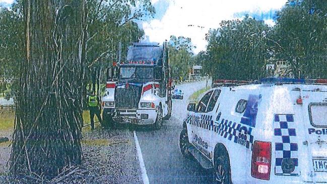 The truck Edward Niehus was driving when the crash occurred. Photo: Victoria Police