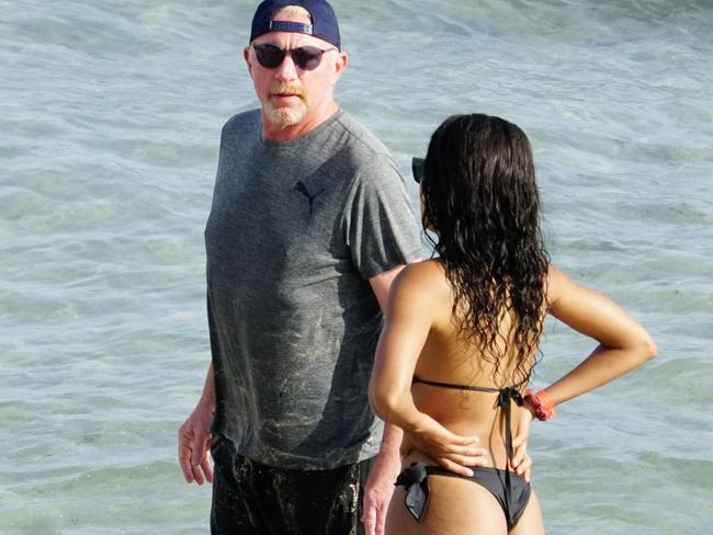 Boris Becker had a very good time in Ibiza. Picture: GTres/SplashNews.com.