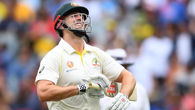 Mitch Marsh’s spot in the Aussie Test side hangs on a knife’s edge. Picture: Getty Images