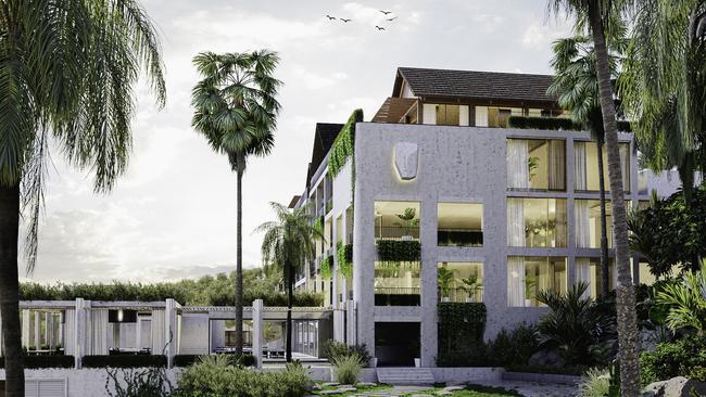 An artist’s impression of part of the Tim Gurner proposed development at Murphy St, Port Douglas. The development application was lodged in mid-December.