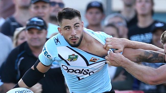 Jack Bird in action for the Sharks.