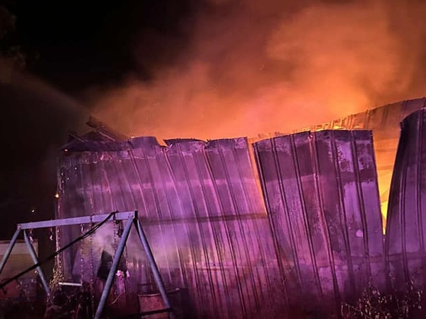 Both rural and fire and rescue crews worked to contain a shed fire at an address on Yeoman St, Boggabilla just before midnight on December 10. Photo: Boggabilla Rural Fire Brigade