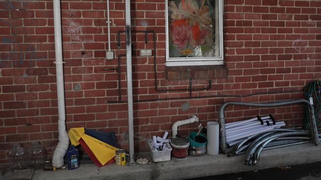 Toilet trouble: The Patterson house in Lenah Valley.