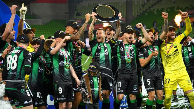 Western United won the A-League title in 2022 (Photo by Vince Caligiuri/Getty Images)