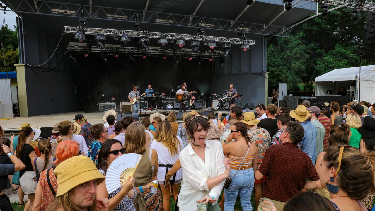 The pit at the Summersalt festival in the Botanical Gardens Ampitheatre. Picture Glenn Campbell