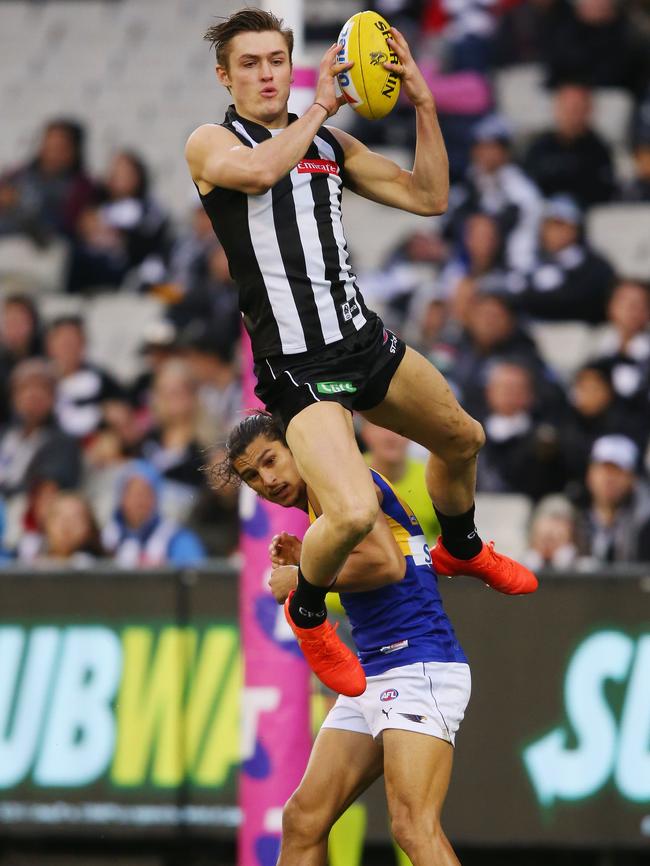 Darcy Moore was nominated for the Rising Star award for his performance against the Eagles. Picture: Getty Images