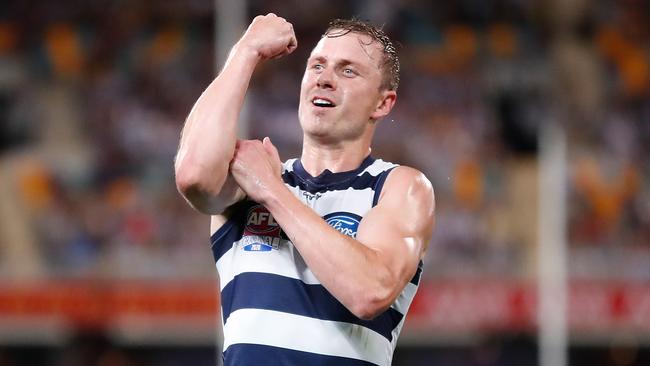 Mitch Duncan will be missing from the Cats’ season opener against Adelaide. Picture: Michael Willson/AFL Photos via Getty Images