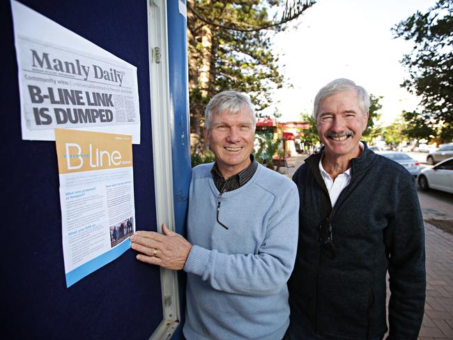 Newport Residents Association member Peter Middleton and association president Gavin Butler Picture: Adam Yip / Manly Daily