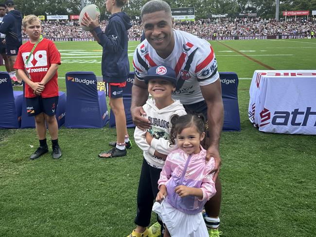 Michael Jennings with his children, Carter and Ivy. Supplied by family.