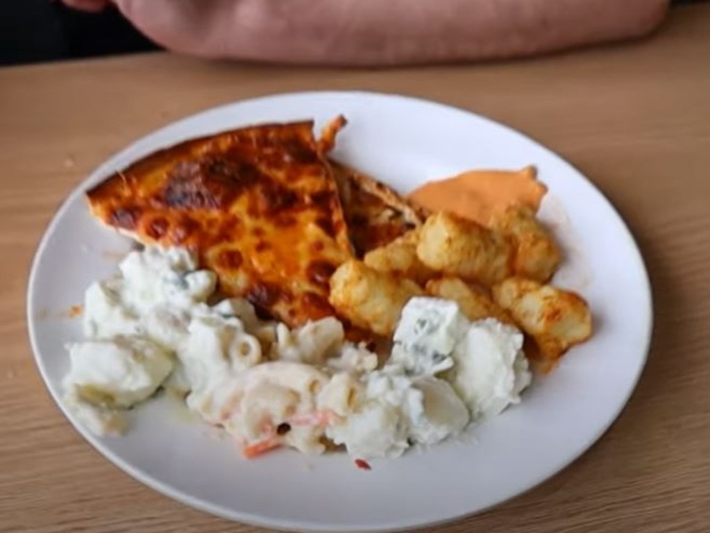 There were two types of potato salad. Picture: YouTube/Bec Hardgrave