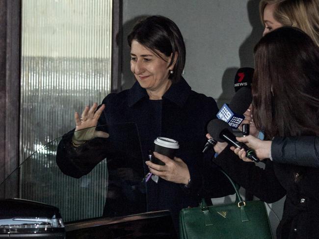 Former NSW Premier Gladys Berejiklian pictured as she leaves home in Sydney on the day her ICAC findings are handed down. Picture: NCA NewsWire / Monique Harmer