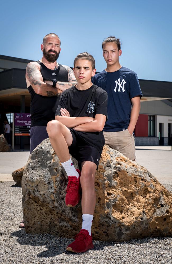 Anthony Ferrari says he thought the PSOs would protest his son Xavier, 14, and fellow victim Ricky Tan, 17. Picture: Jake Nowakowski