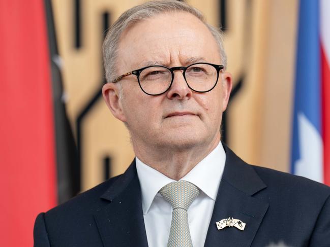 PORT MORESBY, PNG: Australian Prime Minister Anthony Albanese  holds a  press conference with PNG Prime Minister Marape  in Port Moresby. Picture: PMO via NCA NewsWire