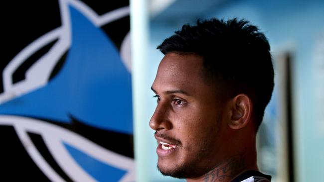 Ben Barba had been one of the stars in the Sharks’ drive to winning their first ever premiership. Picture: Gregg Porteous