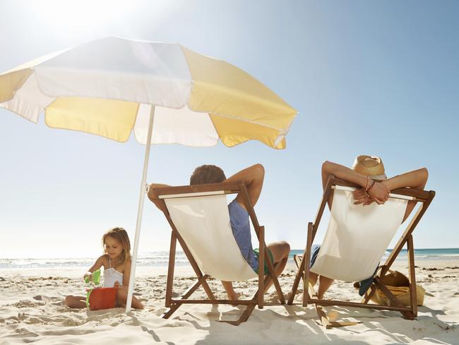 Generic photo of a family on holiday at the beach