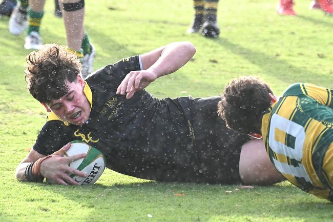 Gio Koopu. AIC First XV rugby between St Patrick's College and St Laurence's College. Saturday May 10, 2025. Picture, John Gass