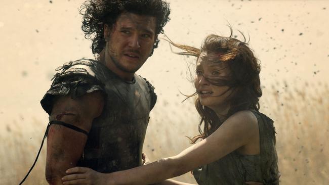 Game of Thrones’ Kit Harington and Melbourne girl Emily Browning star in Pompeii. Picture: Supplied