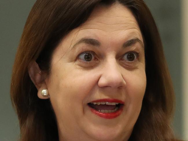 Premier Annastacia Palaszczuk speaking in Parliament. Pics Tara Croser.