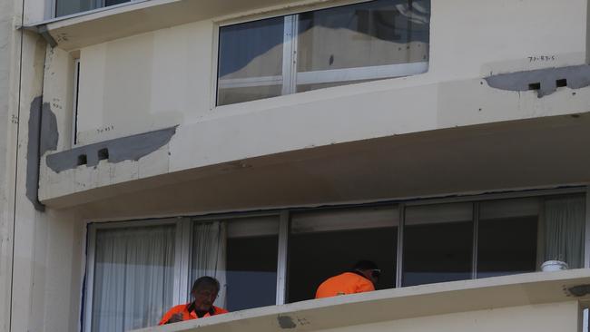 Remedial work being carried out on the Focus building.