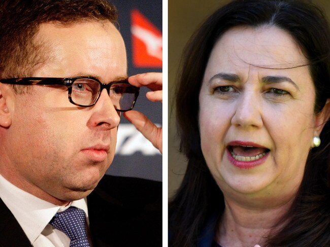 Alan Joyce and Annastacia Palaszczuk