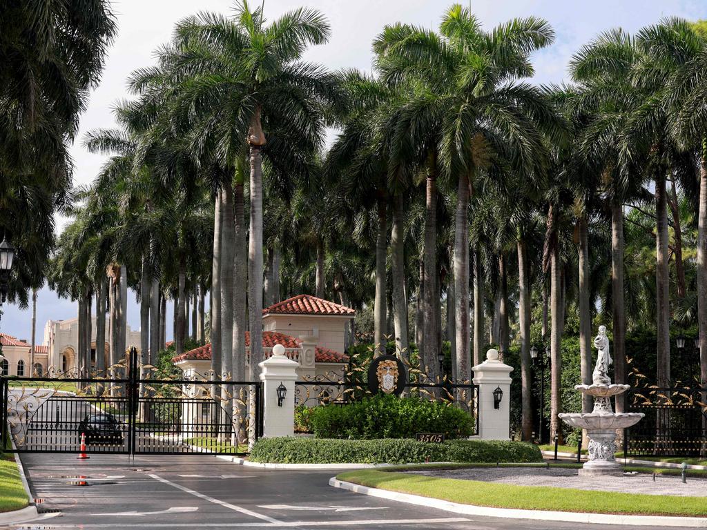 Law enforcement secures the area around Trump International Golf Club after an apparent assassination attempt of former President Donald Trump. Picture: Getty Images/AFP