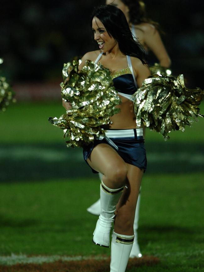 NRL NQ Cowboys V South Sydney at Dairy Farmers Stadium. North Qld Cowboys Hot Squad cheerleaders.