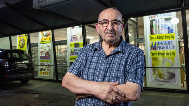 Midnight Pharmacy owner Peter Angelos. Picture: Mark Brake