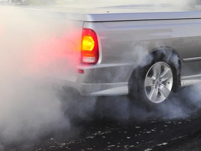 Nanango Police received a report of a Commodore vehicle doing a burnout.