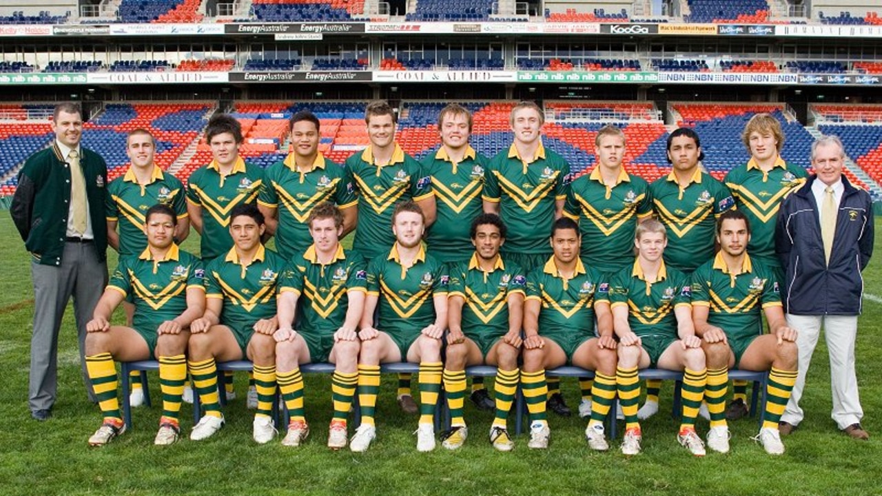 Top row (from left to right): Cameron King, Jake Finn, BJ Leilua, Cheyse Blair, Matt Groat, Jack Stockwell, Jacob Miller, Daniel Ahsin, Aaron Whitchurch. Bottom row (from left to right): PJ Asiata, Jason Taumalolo, Michael Morgan, Jordan Rankin, Maipele Morseu, Faleula Finau, Haydon Hodge, Ryan James