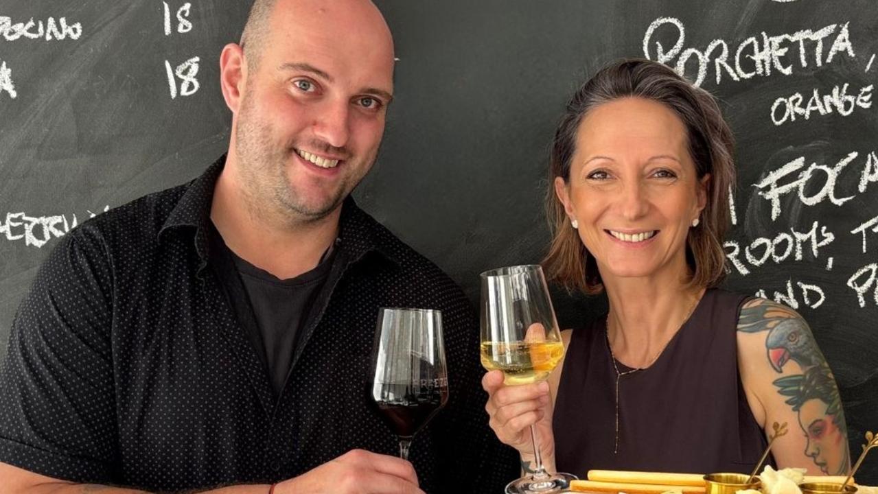 Bryan Gerlini and Izabela Ole at their Maroochydore Italian wine bar.