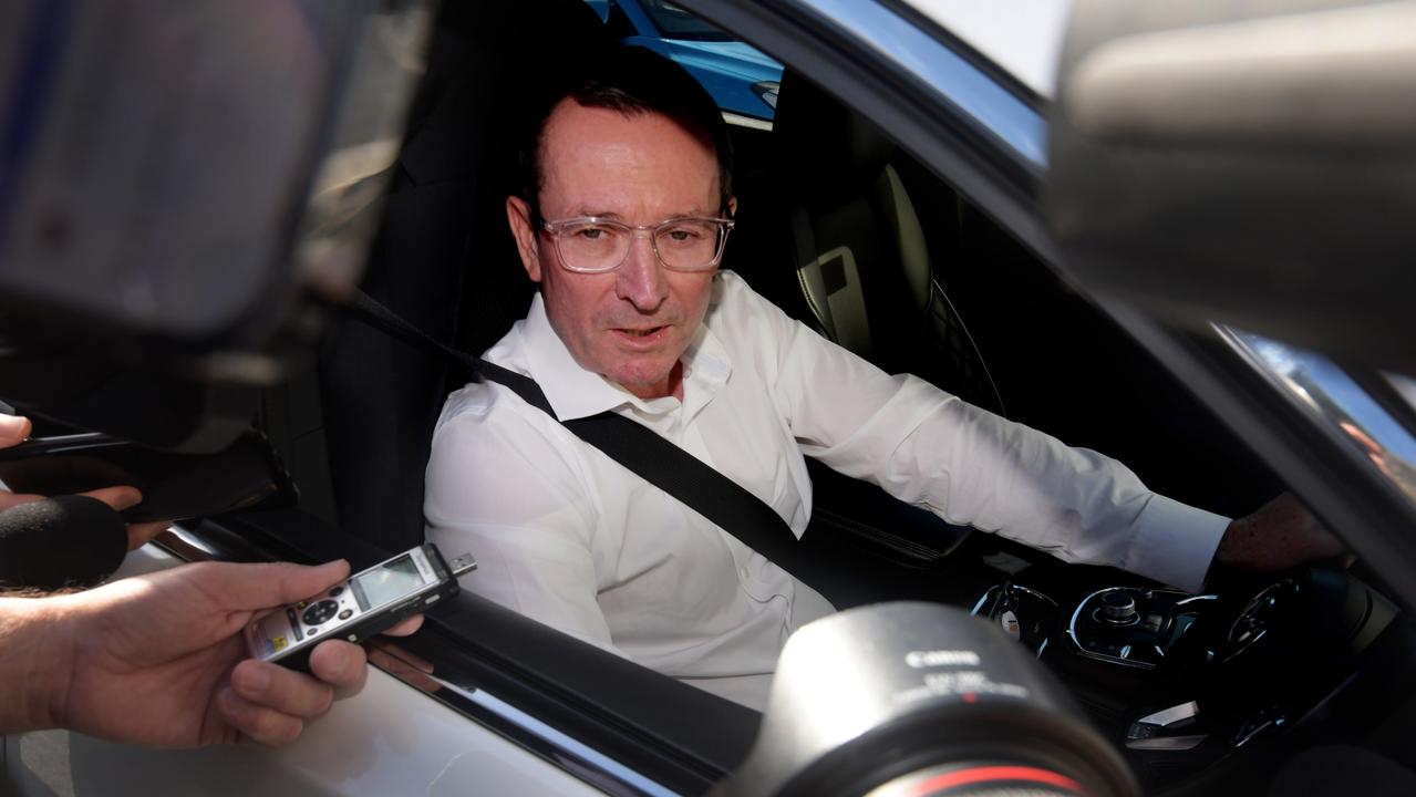 WA Premier Mark McGowan arrives at Dumas House for his last day in the role. Picture: NCA NewsWire / Sharon Smith.