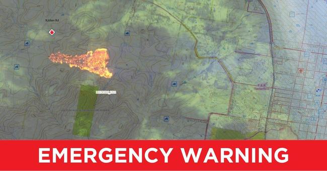 An emergency level warning is in place for a fire near Tenterfield.